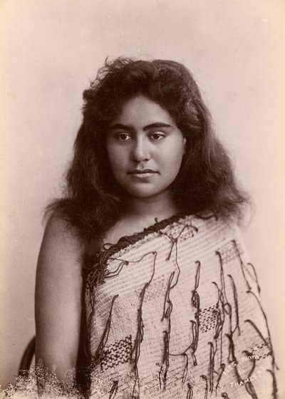 Mujer maorí, Thames, Nueva Zelanda de Arthur James Iles